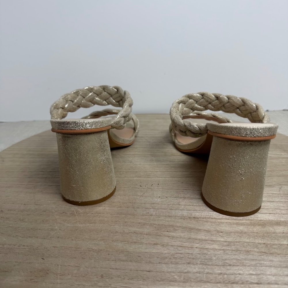 Dolce Vita Braided Heel Sandals Light Gold Womens 8.5 NWOT - Picture 3 of 6